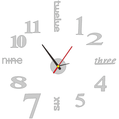 🕒3D DIY Silent Frameless Luminous Wall Clock