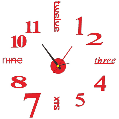 🕒3D DIY Silent Frameless Luminous Wall Clock