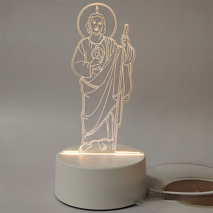 🙏Inspiring LED acrylic night light with religious theme✝️Virgin prayer lamp