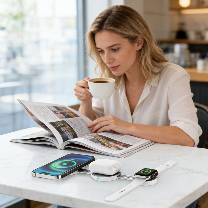 3-in-1 Foldable Magnetic Wireless Charger