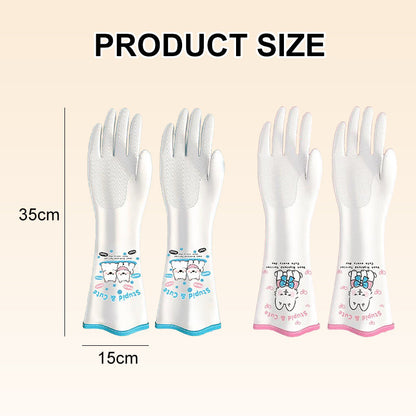 Long Waterproof Warm Cleaning Gloves