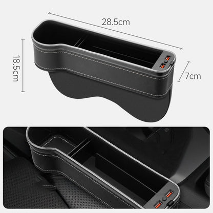 Car Seat Gap Filler with Ambient Light & USB – Organize, Illuminate, Charge