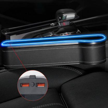 Car Seat Gap Filler with Ambient Light & USB – Organize, Illuminate, Charge