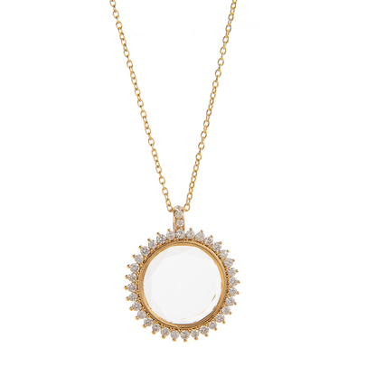 Retro Chic Locket Pendant Necklace
