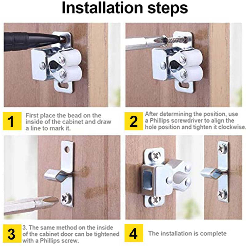 Silent & Strong Classic Door Catches | Stainless Steel, No-Slam Latches for UK Homes