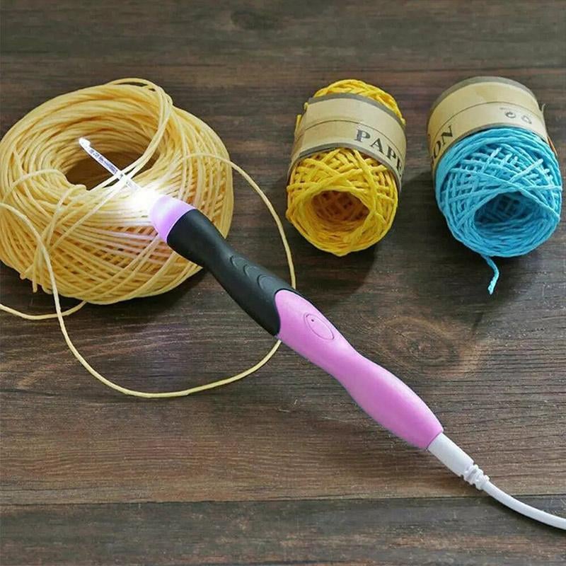 Crochet hooks with LED light, 11 PCS