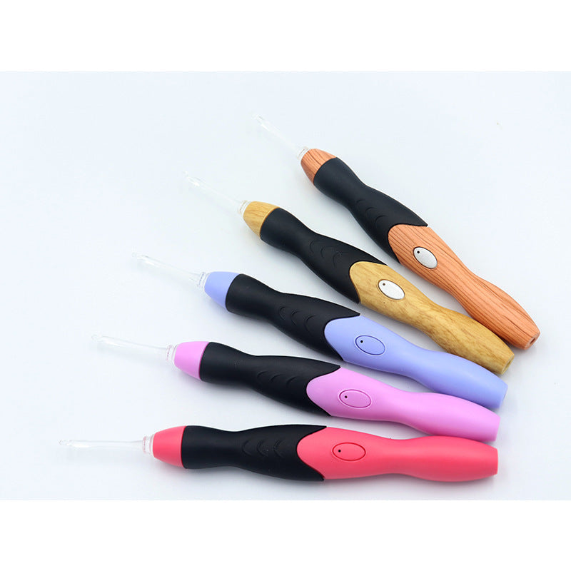 Crochet hooks with LED light, 11 PCS
