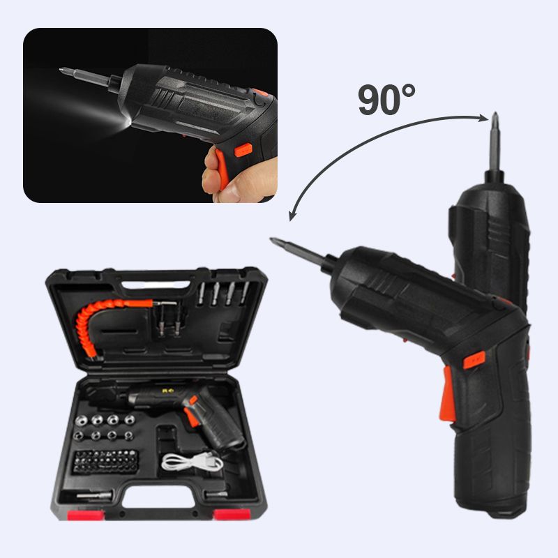 Home Essentials! USB Charging, Battery Powered and Rotatable Screwdriver Set