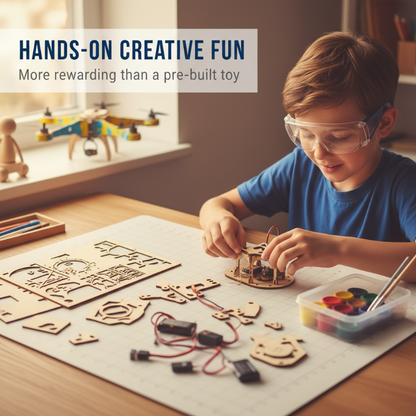 🧩 DIY Wooden Drone Building Kit 🚁