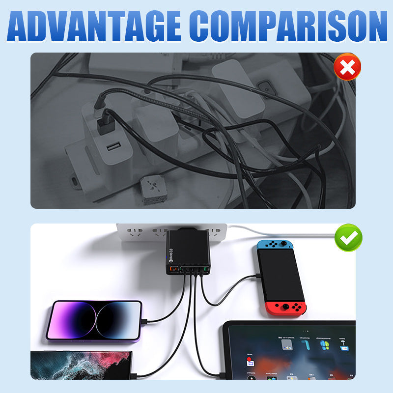 📢📢50%  OFF !! ⏰8-Port USB Fast Charging Mobile Phone Charger
