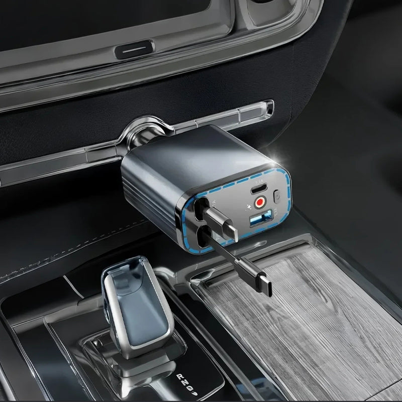 🔥2026 Hot Products🔥Ultra-Fast Car Charger With Retractable Cables & Starlight Ambience