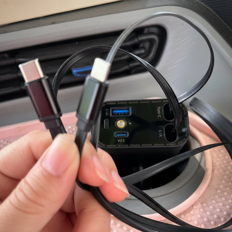 🔥2026 Hot Products🔥Ultra-Fast Car Charger With Retractable Cables & Starlight Ambience