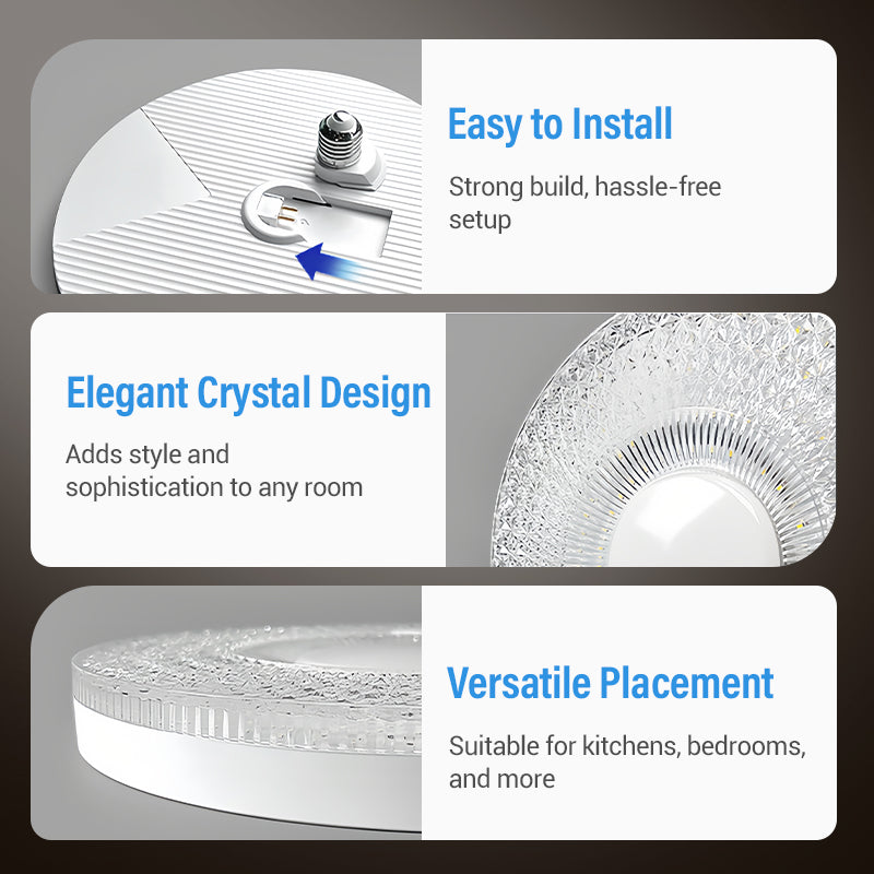 LED Crystal Mounted Ceiling Light