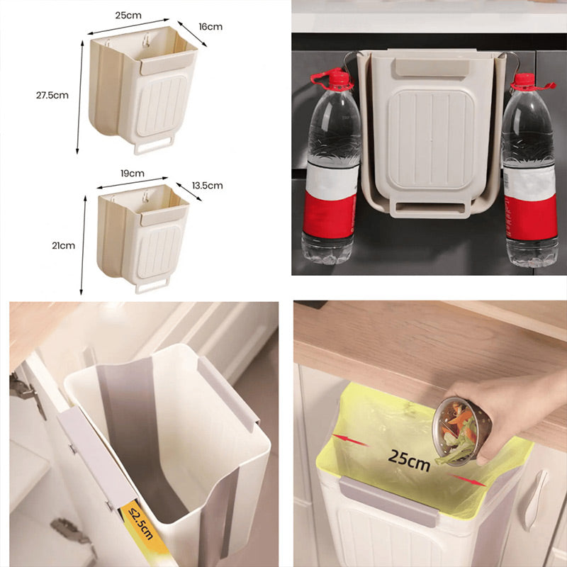 🗑️ 50% OFF NOW! 🧺 Multipurpose Hanging Collapsible Trash Can for Kitchen – Space-Saving, Strong Load-Bearing & Versatile ✨