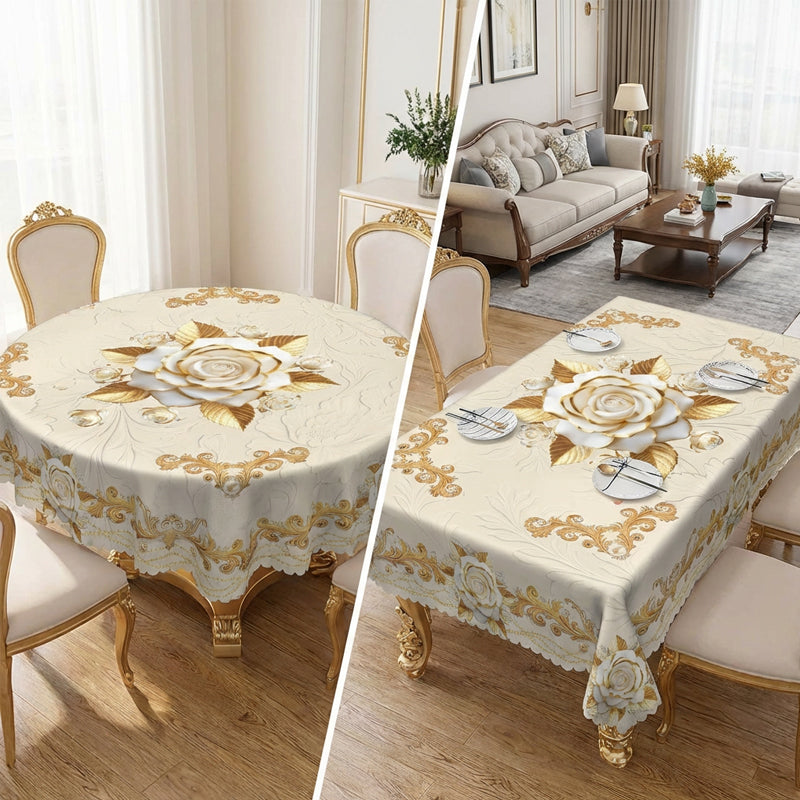 ✨🔥Waterproof Gold Rose Tablecloth🌸