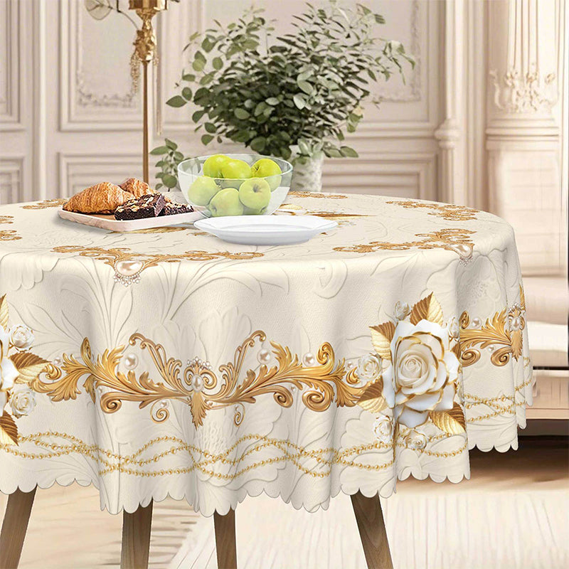 ✨🔥Waterproof Gold Rose Tablecloth🌸