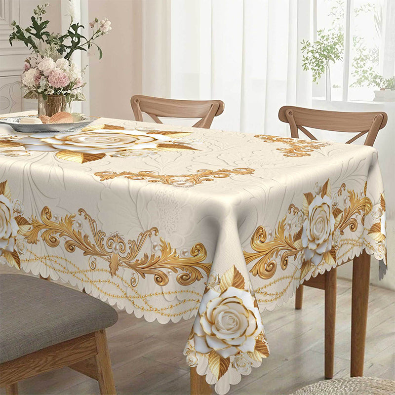 ✨🔥Waterproof Gold Rose Tablecloth🌸