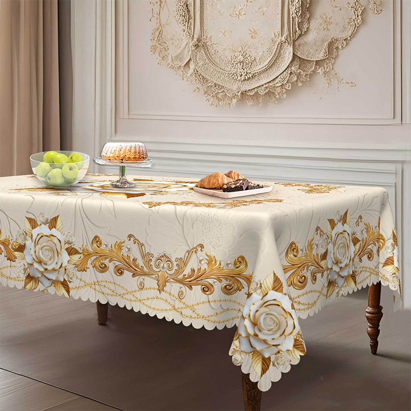 ✨🔥Waterproof Gold Rose Tablecloth🌸