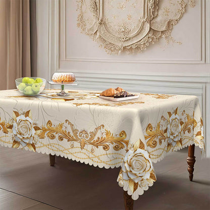 ✨🔥Waterproof Gold Rose Tablecloth🌸