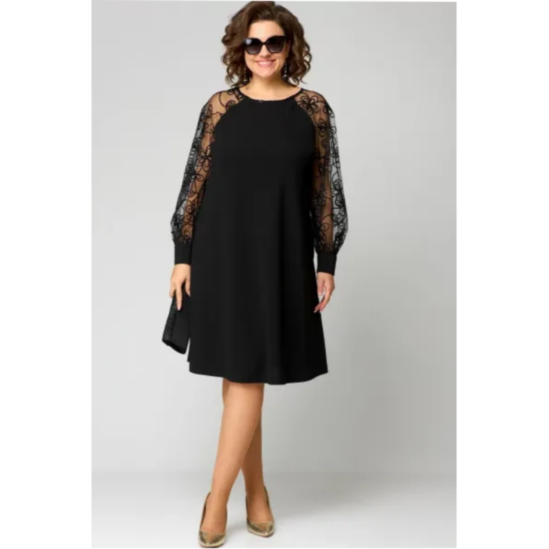 🔥2026 New Arrivals: 50% Off for a Limited Time!🔥Lace Patchwork Round Neck Long Sleeve Dress