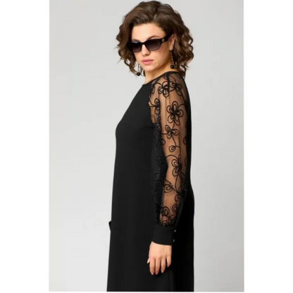 🔥2026 New Arrivals: 50% Off for a Limited Time!🔥Lace Patchwork Round Neck Long Sleeve Dress