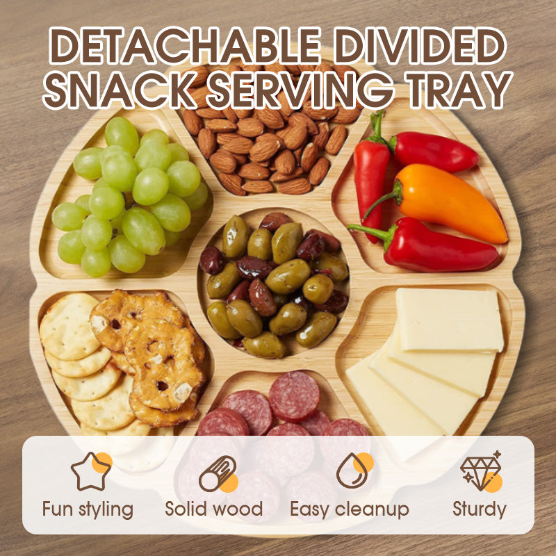 🏆Hot Sale⚡Puzzle Serving Tray - Wood with Removable Compartments