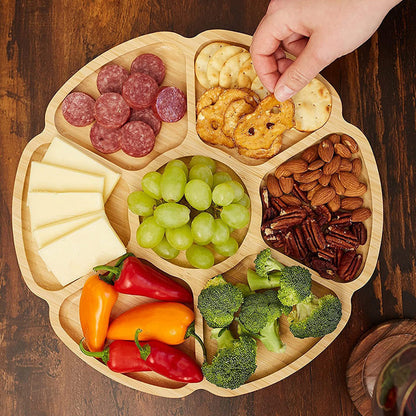 🏆Hot Sale⚡Puzzle Serving Tray - Wood with Removable Compartments