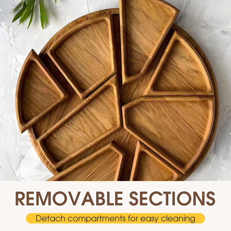 🏆Hot Sale⚡Puzzle Serving Tray - Wood with Removable Compartments