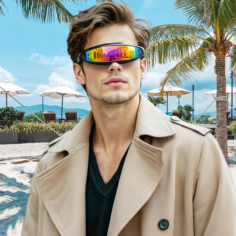 🤍 2026 Minimalist Design | Lightweight Shield Sunglasses | Full Protection, Bold Look 🛡️【LIMITED OFFER】