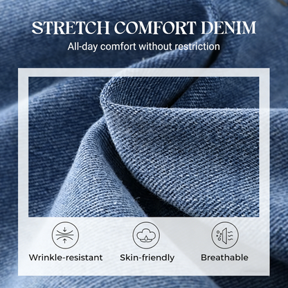 💎 55% OFF! 💎 Women’s High-Waist Wide-Leg Jeans 2026 – Side Slits, Stretch Denim & Retro Button Detail 👖✨