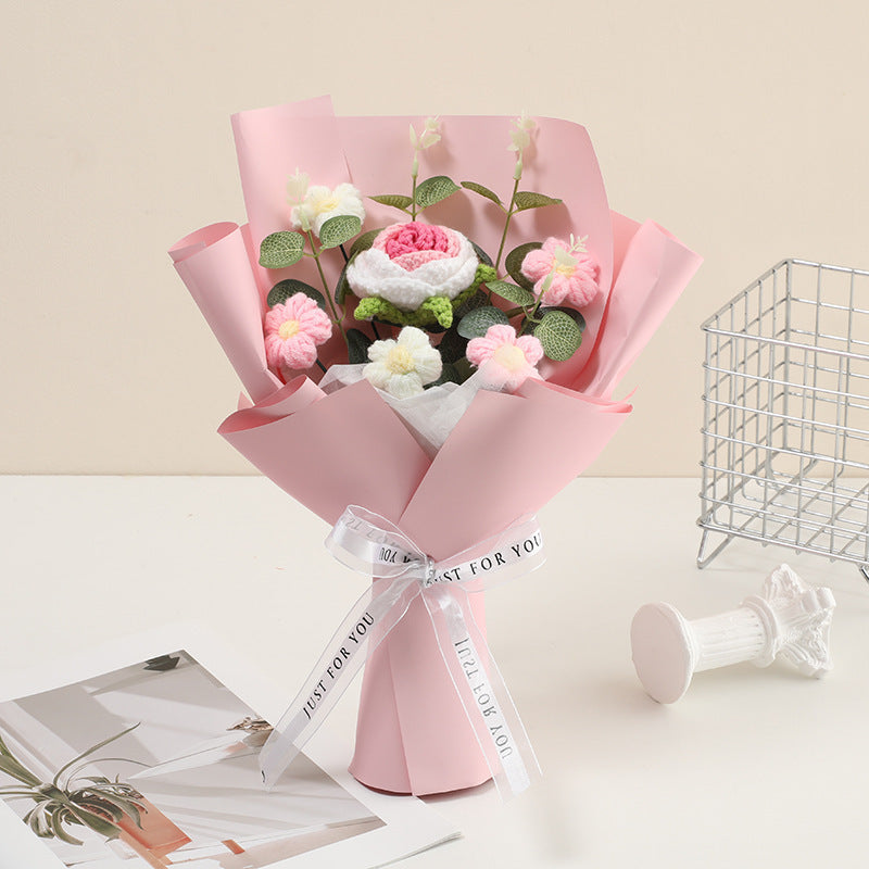 Handmade Delicate Crochet Flower Bouquet