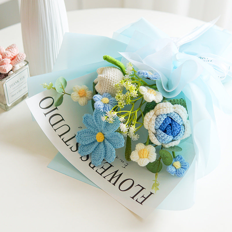 Handmade Delicate Crochet Flower Bouquet