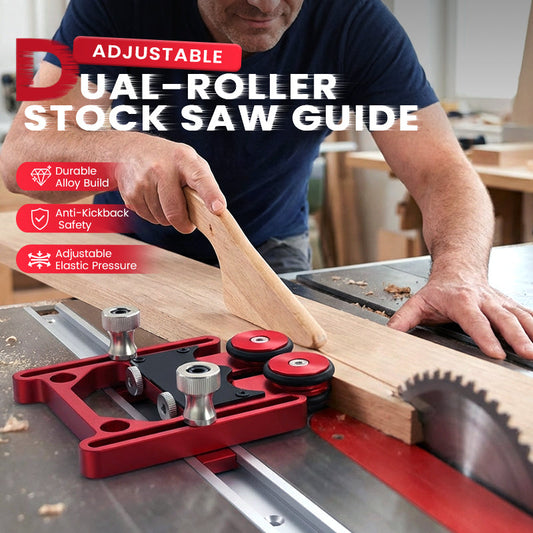 Adjustable Dual-Roller Feed Guide for Table Saw
