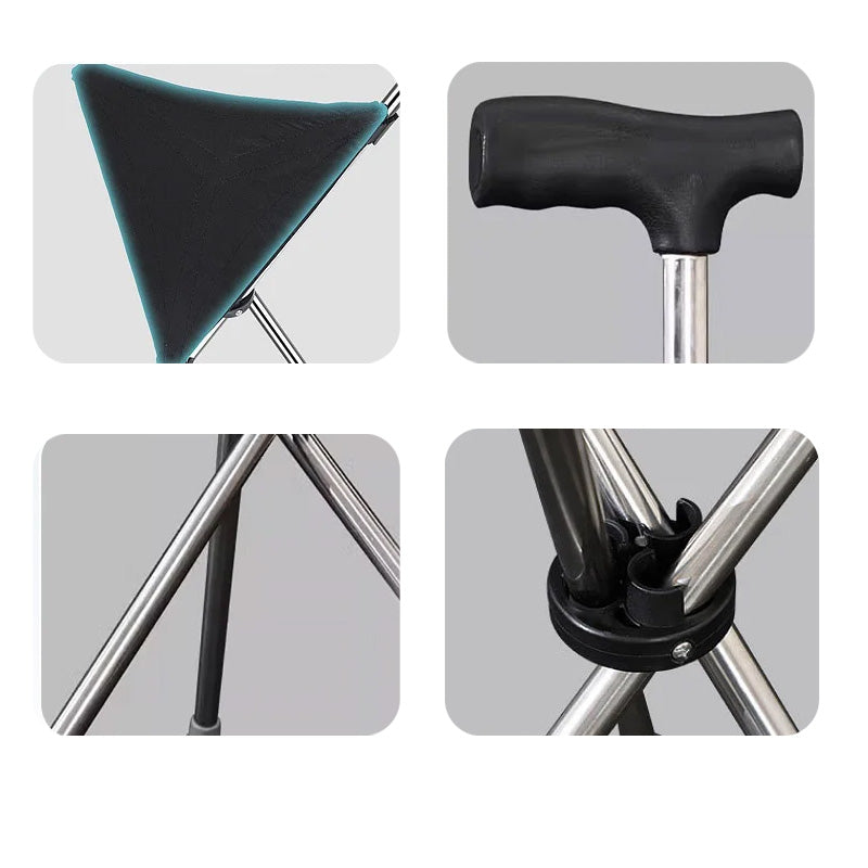 🦯🪑 2-in-1 Foldable Cane With Chair | Walk & Rest Anywhere Instantly! 🏆🌟 Freedom to explore without fatigue—supports up to 300lbs, lightweight & portable. Grab yours now!
