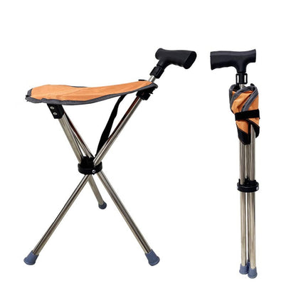 🦯🪑 2-in-1 Foldable Cane With Chair | Walk & Rest Anywhere Instantly! 🏆🌟 Freedom to explore without fatigue—supports up to 300lbs, lightweight & portable. Grab yours now!