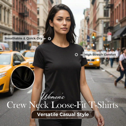 Women's Crew Neck Loose-Fit T-Shirts