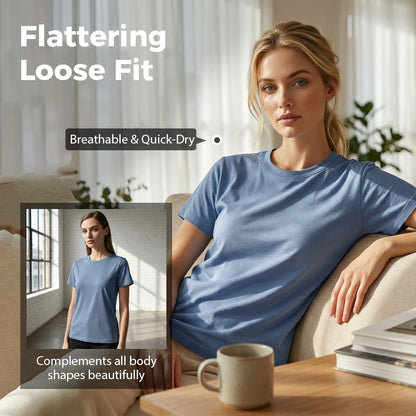 Women's Crew Neck Loose-Fit T-Shirts