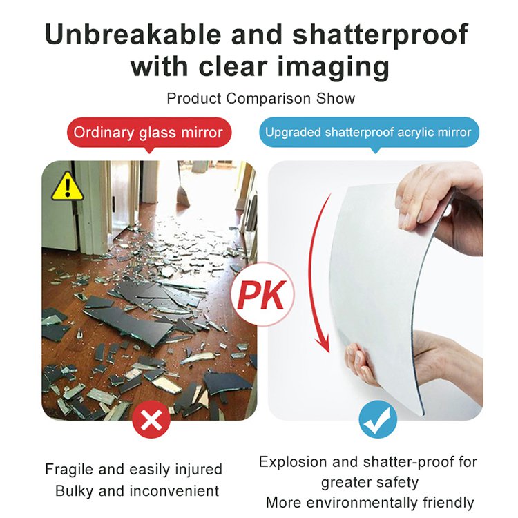 💎 50% OFF THE FLEXIBLE ACRYL MIRROR STICKER! 💎 Decorative 3D Surface, Easy to Apply ✨