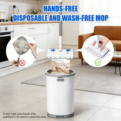 🧹50% OFF HOT SALE! Telescopic Long Handle Flat Dust Mop, Shark Tooth Lock Microfiber Cleaning Cloth Mop for Ceiling, Cabinet Top & Wall Deep Cleaning