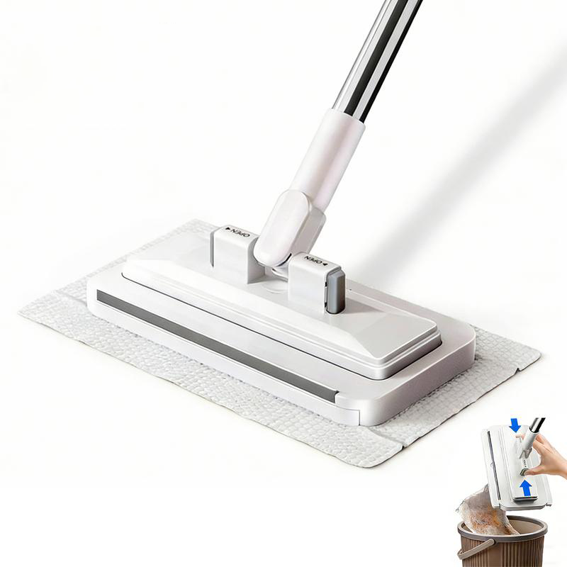🧹50% OFF HOT SALE! Telescopic Long Handle Flat Dust Mop, Shark Tooth Lock Microfiber Cleaning Cloth Mop for Ceiling, Cabinet Top & Wall Deep Cleaning