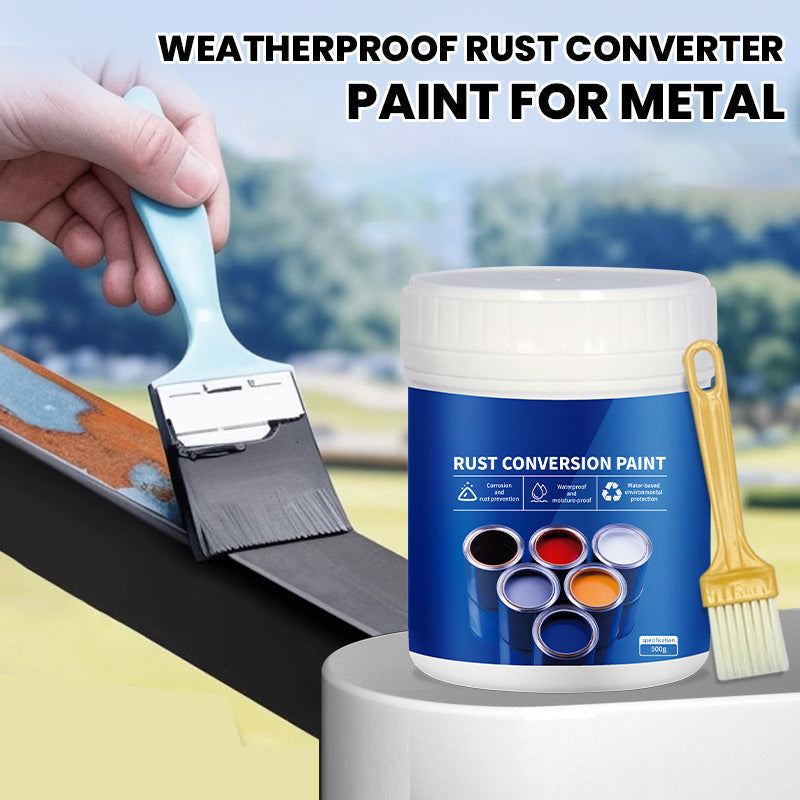 🛡️ 50% OFF NOW! 🎨 Weatherproof Rust Converter Paint – Turns Rust into Paintable Surface, Stops Corrosion & Blocks UV – No Sanding Needed ✨