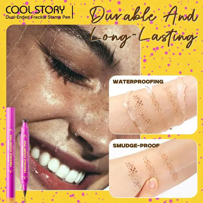 💗BUY 1 GET 1 FREE💗Waterproof Freckles Pen: Faux Freckle Stamp and Fine Tip Eyeliner for Realistic, Long-Lasting Freckles and Effortless Makeup, Perfect for Daily Wear and Cosplay