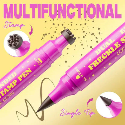 💗BUY 1 GET 1 FREE💗Waterproof Freckles Pen: Faux Freckle Stamp and Fine Tip Eyeliner for Realistic, Long-Lasting Freckles and Effortless Makeup, Perfect for Daily Wear and Cosplay