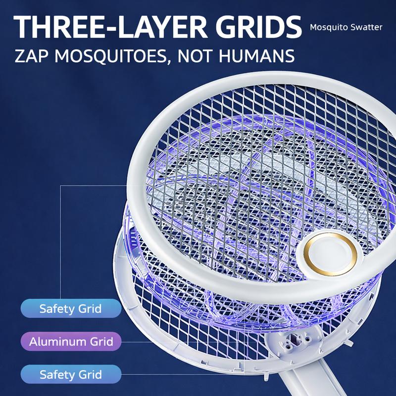 📢📢 50% OFF ⏰💎 Foldable Electric Mosquito Swatter with UV Attract Light – 3-in-1 Automatic Mosquito Killer🦟💡 Rechargeable, safe, ideal for home & travel.✅