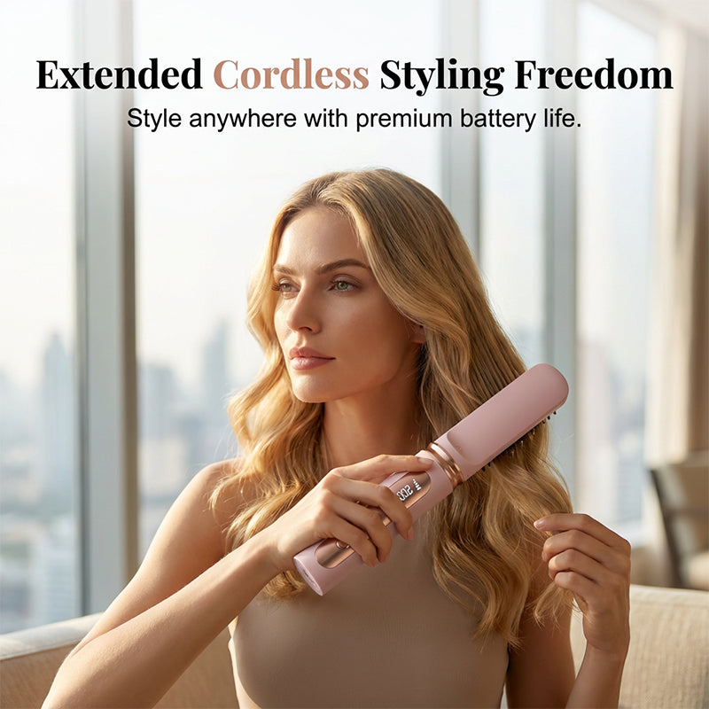 ⏳Limited-time 50% off⏰Rechargeable Cordless Heated Straightening Brush