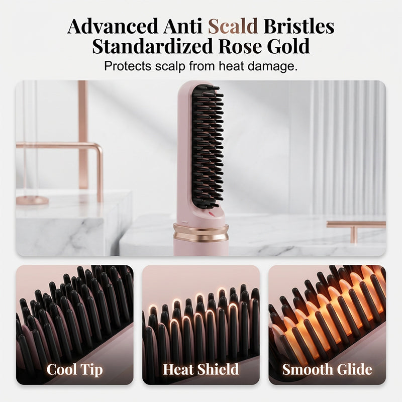 ⏳Limited-time 50% off⏰Rechargeable Cordless Heated Straightening Brush