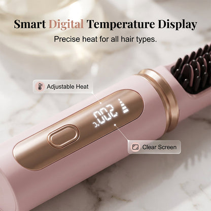 ⏳Limited-time 50% off⏰Rechargeable Cordless Heated Straightening Brush