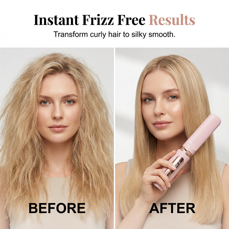 ⏳Limited-time 50% off⏰Rechargeable Cordless Heated Straightening Brush
