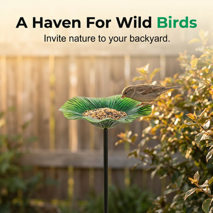 Vibrant Garden Flower Stake Bird Feeder