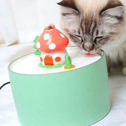 💐50% OFF ! Mushroom-Shaped Ceramic Pet Water Fountain – Encourages Hydration 🐱💧【Limited Offer】